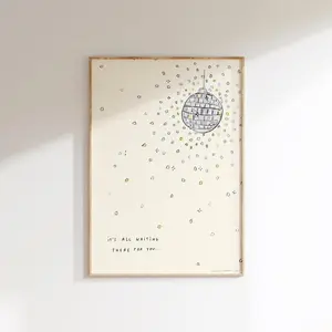 It's All Waiting There For You Wall Print | Harry Styles Inspired Poster | Music Art | Kiss All The Time. Disco, Occasionally | Disco Ball