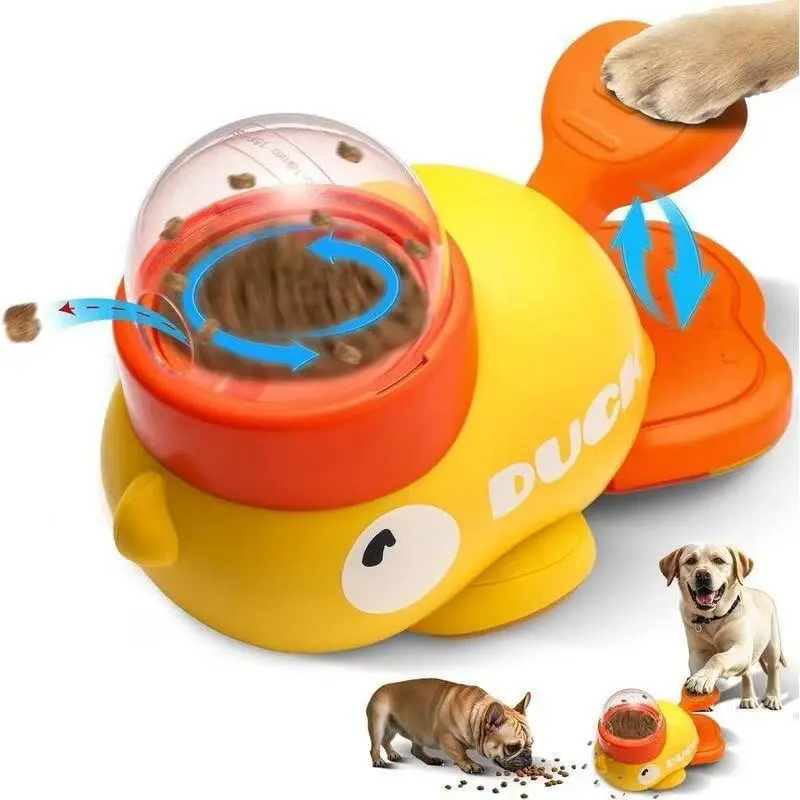 ABS Plastic Duck Shape Interactive Dog Treat Dispenser Toy - Slow Feeder Puzzle Toy for Small, Medium, Large Dogs - IQ Training, Stress Reduction, Mental Stimulation #SummerVibes #PetLovers