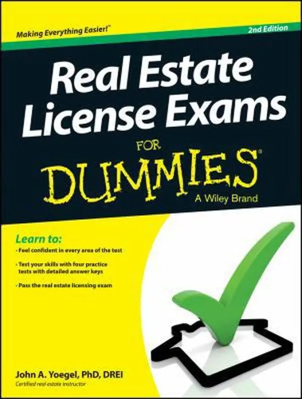USED Book - Real Estate License Exams for Dummies: Second Edition by John A. Yoegel (Paperback) - english