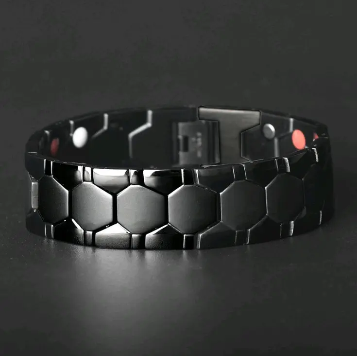 Men-Magnetic Bracelet, Strong,Bracelet Adjustable Magnet Bracelet With Adjust Sizing Tool Perfect Fit Black Galaxy Bracelet Fashionable Bangle Original Bracelets Durable Bracelet