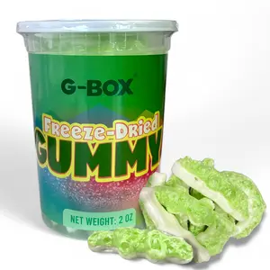 G-BOX Freeze Dried Crocodile Gummy Candies, Sweet & Sour Variety Gummy Mix Snack, Air-tight Sealed Container, 2oz