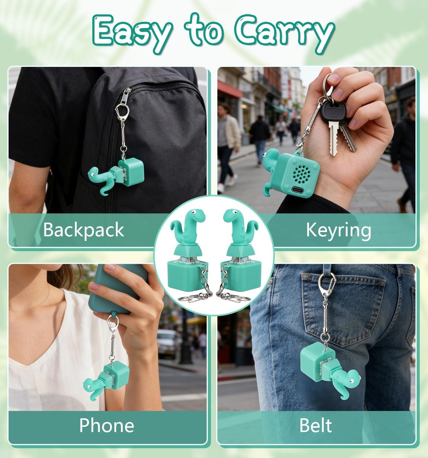 Funny Glowing Lizard & Frog & Duck Croaking Keyboard Fidget Toy - Interative Syress Relief Button Gadget with Realistic Sound Effect, Keychain for Adults & Teens, Perfect for Gifts, Parties & Everyday Carry