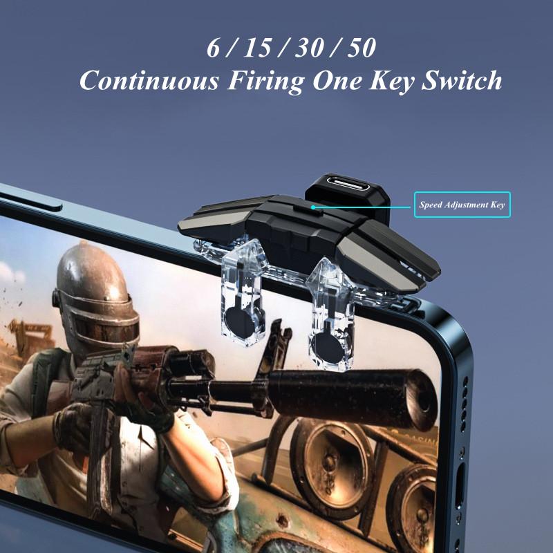 BlueWow Ambidextrous Trigger for iPhone & Android Enhanced Grip Stability FPS Games Controller CODM Freefire Mobile Gaming Performance Console