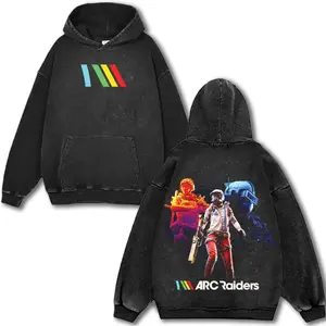 ARC Raiders Fan Art Gamer Extraction Shooter Vintage Washed Oversize Unisex Tee, unisex heavyweight cotton t-shirt washed Casual Menswear