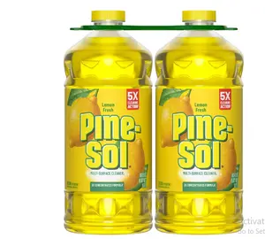 Pine-Sol Multi-Surface Cleaner Lemon Scent 2 ct 120 fl oz for Home Cleaning Instructions Add 1/8 Cup per 1 Gallon of Water Mop or Wipe Surfaces