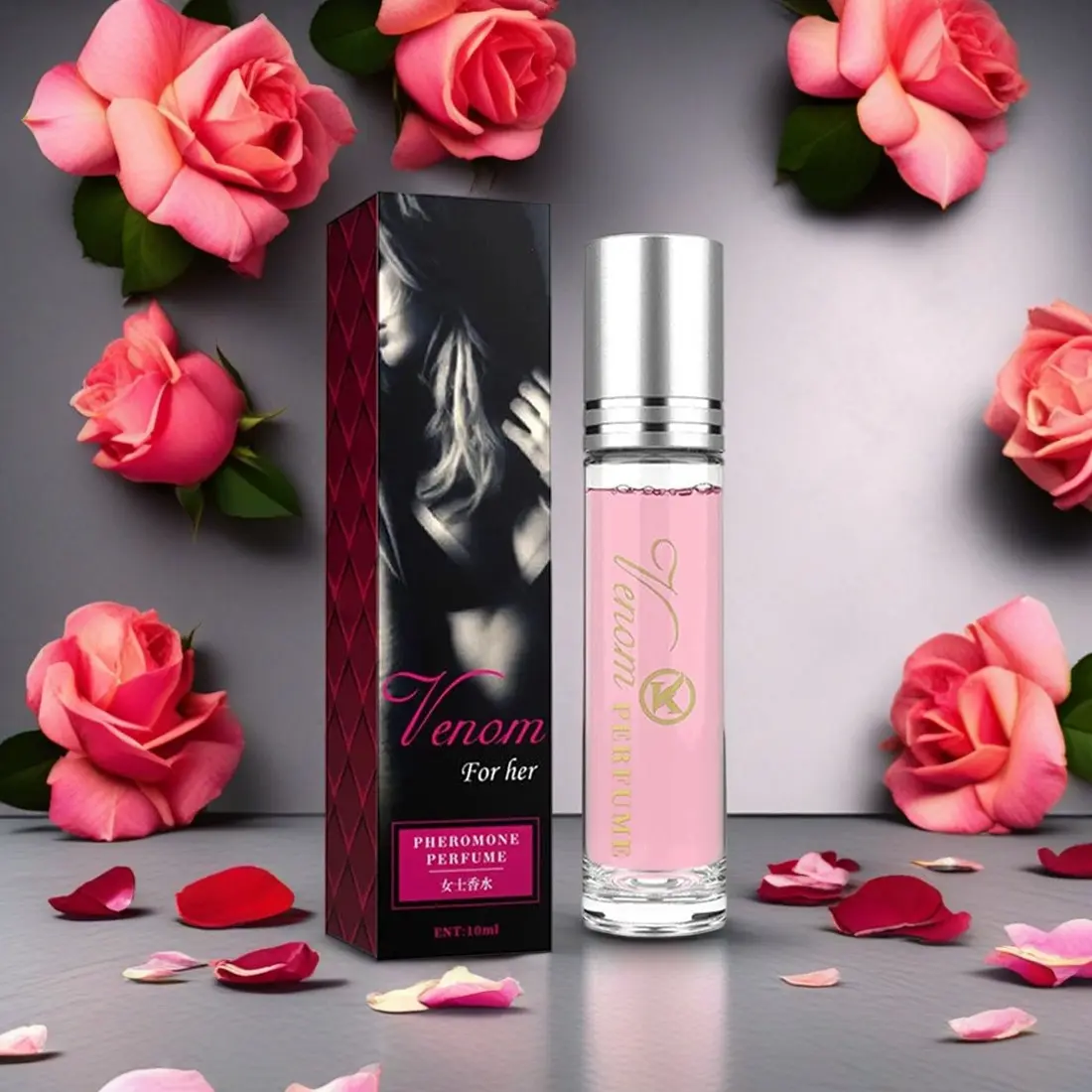 Women's 10ml Portable Pheromone Perfume Rollerball - Fresh, Elegant, Long-Lasting Citrus Scent, Boosts Confidence, Target Apply, Natural Bloom for Dating Events, Travel, Enhances Attractiveness, Feromone Oil Perfume, Floral, Smelling Good, Fruity Floral,,