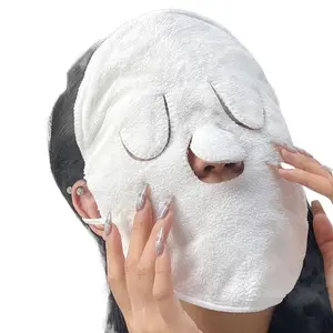 Reusable Hot & Cold Face Mask Towel, Skin Care Beauty Facial Steamer, Coral Fleece Material, Home Use, Single Pack, Facial Care Tool