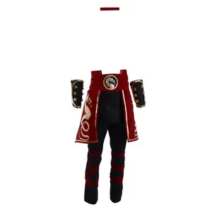 Mortal Kombat Liu Kang Costume - Official Replica Outfit for Cosplay & Halloween Red Menswear Stylish Beige Fashion Plain
