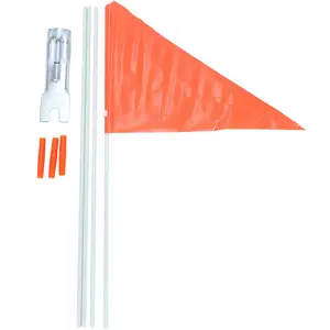 Safety Flag with Pole,6 Foot Adjustable High Visibility Bike Flag, Brightly Colored Waterproof Safety Flag for Kids Bike