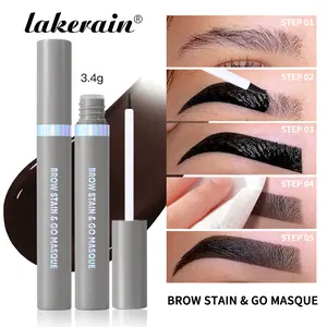 Long-Lasting Brow Stain & Go Masque, 1 Piece Highly Pigmented Eyebrow Tint, Eyebrow Tinting Cream, Smudge-Proof & Transfer-Proof Tinted Brow Gel, Buildable & Weightless, for All Skin Types, 3 Shades, Cosmetics