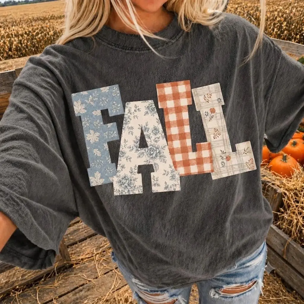 Comfort Colors Fall Shirt, Autumn Typography Graphic Tee, Cozy Fall Season Shirt, Rustic Pumpkin Aesthetic Tee, Thanksgiving Outfit, Cute Autumn Gift ,For Woman, Womenswear's Top Vintage