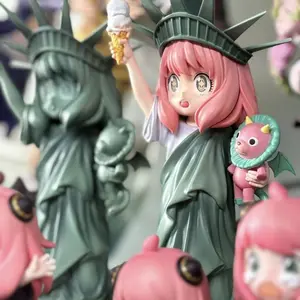 Liberty Statue Ania Spy X Family Handmade Anime Action Figure, Desktop Toy Display Piece, Collectible Desk Ornament, Unique Home Decor Accessory
