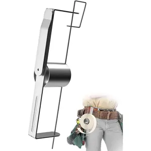 Drywall Tape Holder Heavy Duty Drywall Tape Holder Reel Holds up to 500 feet of Tape Powder Coated Rust-Proof Steel Fast-Load Retaining Pin & Belt Clip