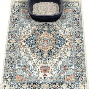 Cat Litter Mat Small Litter Trapping Mat, Easy to Clean Litter Box Mat, Waterproof, Urine-Proof, Non-Slip Kitty Litter Mats for Floor