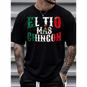 Ultimate Comfort Men'S Tee – 'EL TIO MAS CHINGON' Graphic, Regular Fit For Warm Weather
