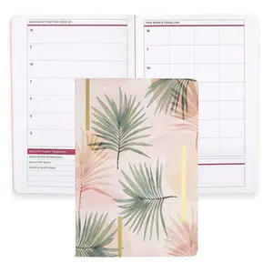 Wellness Log Petite Planner - Watercolor Palms