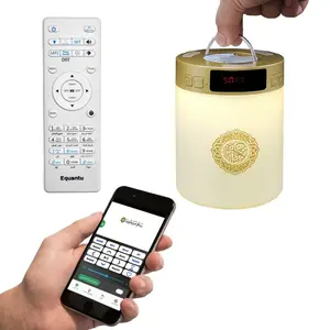 Quran Azan Clock Islamic Muslim Arab Ramadan Koran Bluetooth Speaker Rechargeable Wireless Speaker Remote Portable Bright Night Light Holy Lamp Sound Box Music Wireless Caixa De Som Bocina Mp3 Blutooth Altavoces Mini Coluna Home Gift Acoustics