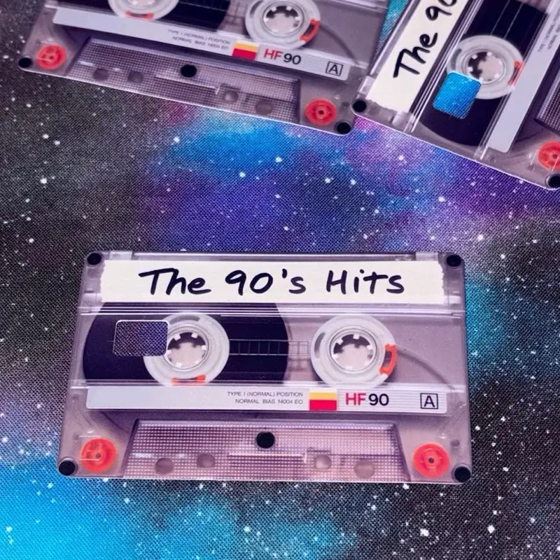 Old School The 90s Cassette Tape Debit Card Sticker Sleeve HF90 A Retro Design for Music Lovers