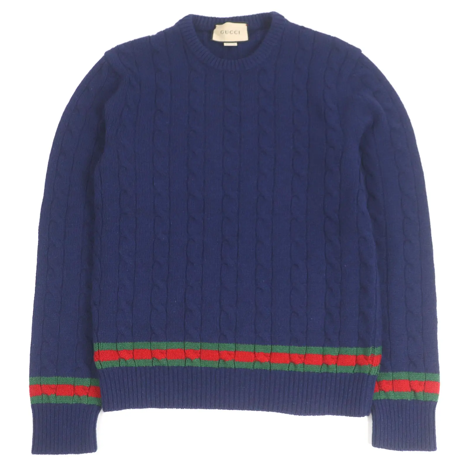 Pre-owned GUCCI Others Small Leather Goods Web line Cashmere Sweater