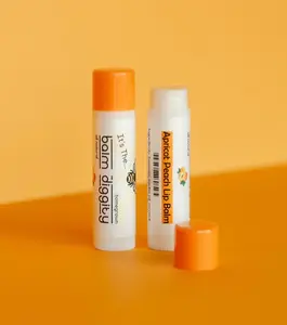 Balm Diggity Natural Beeswax Lip Balm – Apricot Peach, 2 Pack