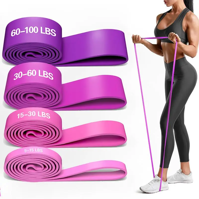 5-100 LBS Stretching Aid Resistance Band, Stretching Gear, Home Gym Gear, 4 Counts/set Weight Bands Set, Fitness Equipment, Working out equipment, Workout Bands, Calisthenics Tools, Workout Straps, Workout Accessories