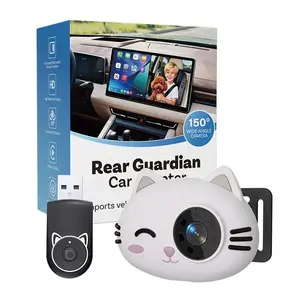 2-in-1 Baby Car Camera & Wireless CarPlay Adapter-No Extra Screen Needed, 1080P Car Baby Monitor for No-Glow Night Vision, 150 Wide Angle, Plug&Play