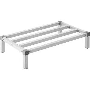 VEVOR Aluminum Dunnage Rack,  36” x 20” Commercial Food Floor Rack, 8” Off the Floor, 1000 lbs Capacity All-Welded Aluminum Storage Rack, for Storage in Restaurants, Kitchens, Garages and Vehicles