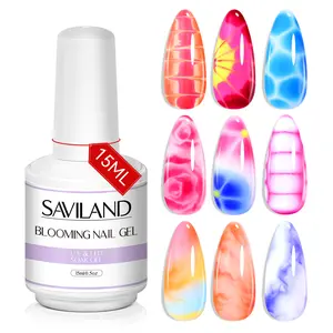 Saviland 15ml Blooming Gel for Nails Creates Marble Effect for DIY Manicures