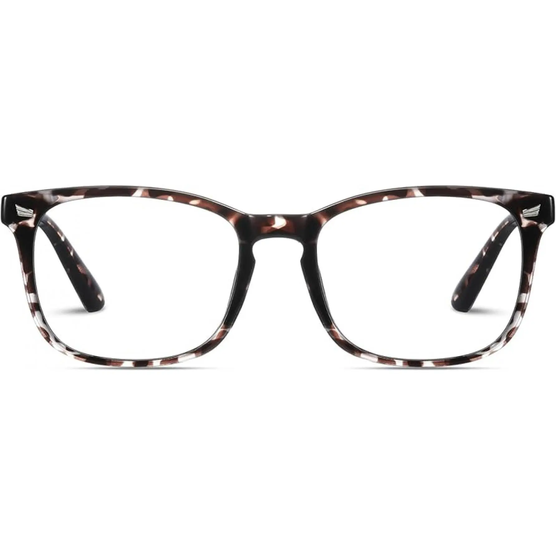 Lightweight Blue Light Glasses for Women - Anti-Glare, Classic Square Frame, Sturdy Floral Eyewear, Glasses Blue Light Protection