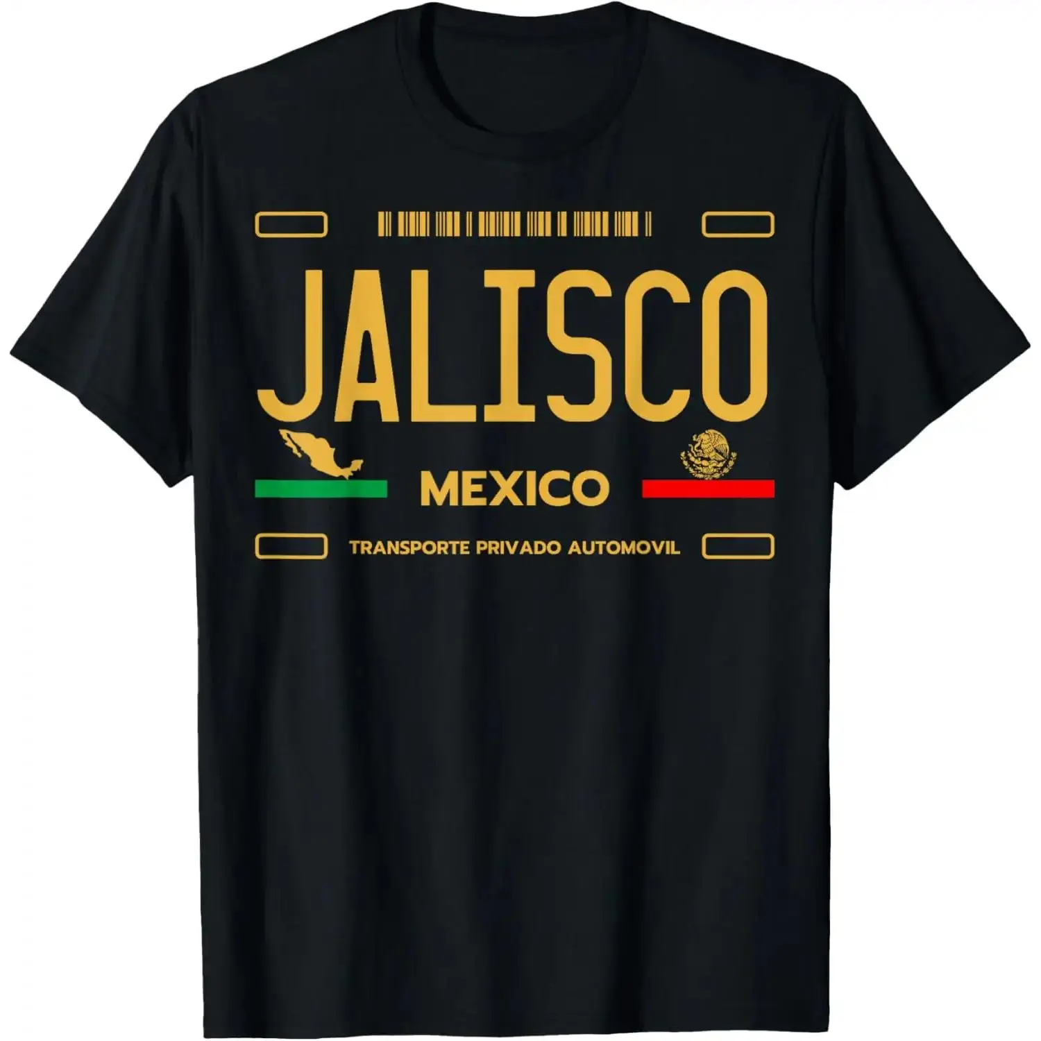 Men's Funny Jalisco Graphic Print Short-Sleeve Shirt - Casual Fit, Soft Cotton, Wash-Safe Print, Breathable Round Neck Top for Casual Wear