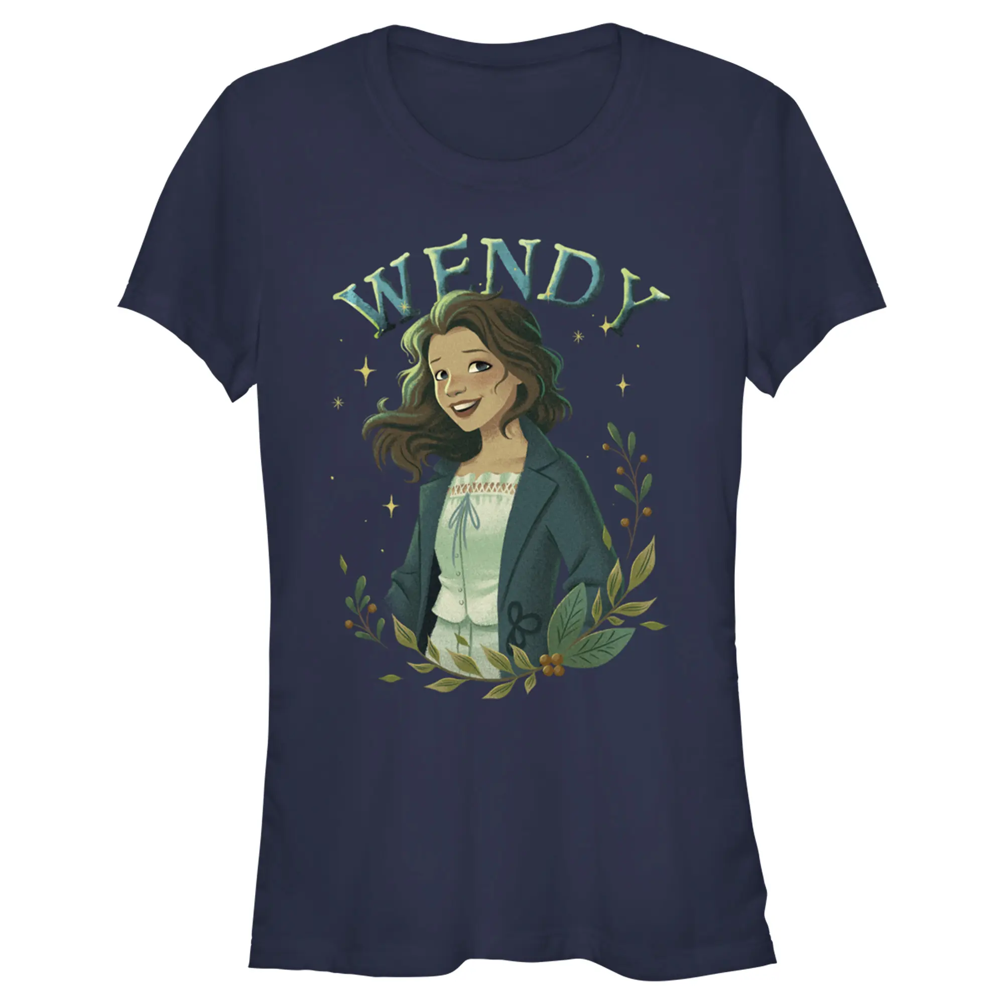 Juniors Womens Peter Pan & Wendy Wendy Portrait T-Shirt