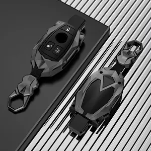 3 Buttons-for Mercedes-Benz Key Fob Cover, Premium Key Case Cover Compatible with for Mercedes Benz for C E S M CLS CLK G Class Keyless Smart Key