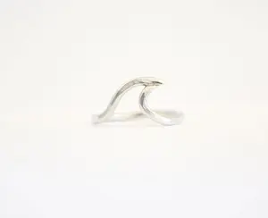 Silver wave ring