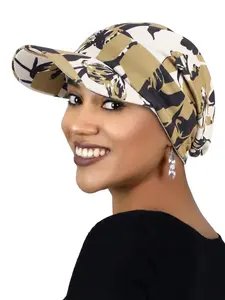 1PCS Spring Summer Hat Brim Print Headscarf Cap Baseball Cap Outdoor Sun Protection Snapback Hat, Stylish & Functional Accessory
