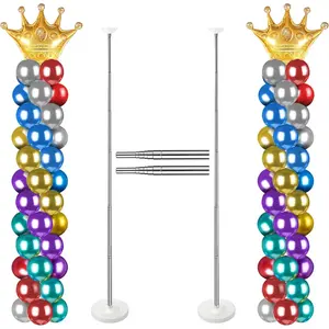 Balloon Column Stand for Set of 2, Balloon Arch Stand Balloon Pillar for Halloween Gender Reveal, New Yew, Baby Shower, Birthday Decorations ()