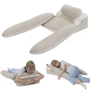 Ergonomic Full Body Pillow for Side,Multi-Position Wedge Pillow, for Reading, Working, Napping & Post-Surgery Recovery