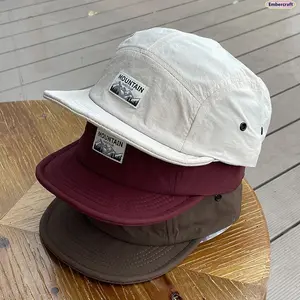 5 Panel Cap Short Brim Quick Dry Lightweight Hat Adjustable Breathable Cap for Men Women Outdoor Running Hiking Summer