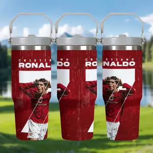 1pc 30oz Cristiano Ronaldo - CR7 stainless steel car cup, Insulated Bottle, Sturdy, suitable for cold and hot beverages, ideal gift for birthdays, festivals, family and friends