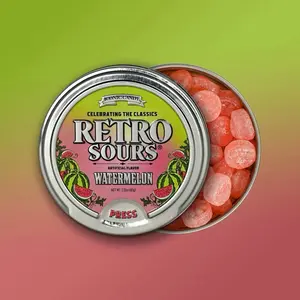 Retro Sours Watermelon Flavor 2.12 oz Tin