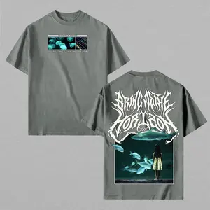 Bring Me The Horizon Counting Blessings Oversized Graphic Tees, Washed Vintage Album Shirt, Unisex Deathcore Band T-Shirt for Men Women, Heavy Music Graphic Tee, Streetwear Fashion