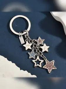 New Fashion Valentine's Day Couple Heart Keychain Bag Charm, Elegant Fruits Pattern, Suitable for Bag Decoration or Car Keychain