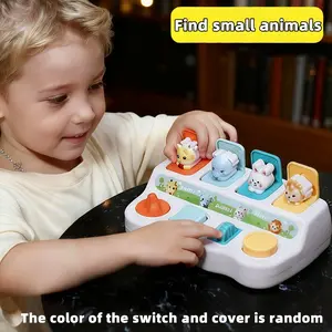 Interactive Pop-Up Animal Switch Box Toy, Safe Play, Enhances Fine Motor Skills, Logic, Memory, Hand-Eye Coordination, Toddler Unisex Gift for 18-36 Months