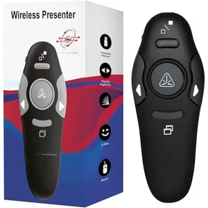 Presentation Clicker for PowerPoint Presentations, USB Dongle Presenter Remote with Pointer Slide Clickers for /Windows/Linux, /Laptop,  Slide/PPT/Keynote ()