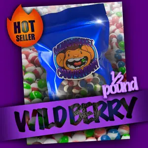 Wild Berry Chimp Chomps - 8oz Freeze Dried Wild Berry Skittles - Resealable Bag - Strawberry Wild Cherry Raspberry Berry Punch Melon Berry - Crunchy Crispy and Melty Candy