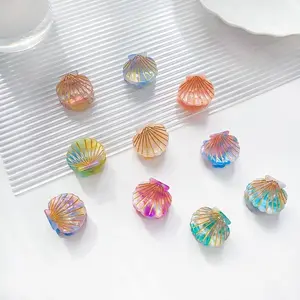10pcs/set Fashion Shell Hair Claws Hairwear for Women Sweet Cute Mini Shark Clip Crab Clamps Hair Clips Claw Clip Trendy Hair Accessories