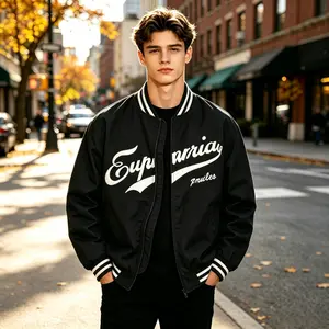 American vintage embroidered baseball jacket, unisex streetwear aviator jacket