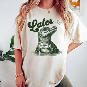 [Sale up to 35%] Comfort ColorsÂ® Later Gator Shirt, Funny Aligator Shirt, Animal Lover Gift, Oversized Graphic Tee, Unisex Trendy Aesthetic T-shirt, Florida Vacation