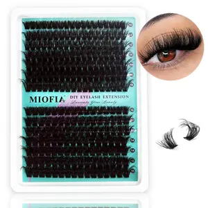 280 Cluster Russian Volume False Eyelashes, Fluffy Eyelashes Cluster, DIY Single Cluster Lash Extensions, D Curl 10-18mm Mixed Length, Reusable, Beginner Friendly