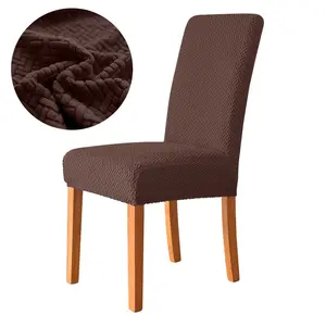 Elastic Dining Room Chair Cover Thick Jacquard Kitchen Chair Cover Slipcover For Dining Kitchen Hotel Wedding Banquet Home Decor