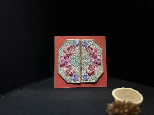 Handmade Embroidery Wall Art 20x20cm Ethnic Miao Frame Decor Ethnic Artisan Home Gift Decoration Artistic